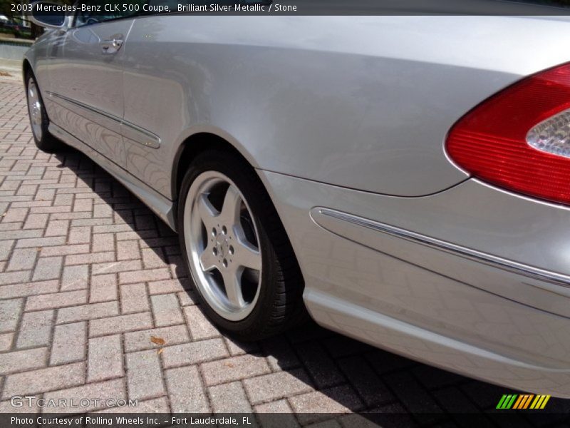 Brilliant Silver Metallic / Stone 2003 Mercedes-Benz CLK 500 Coupe