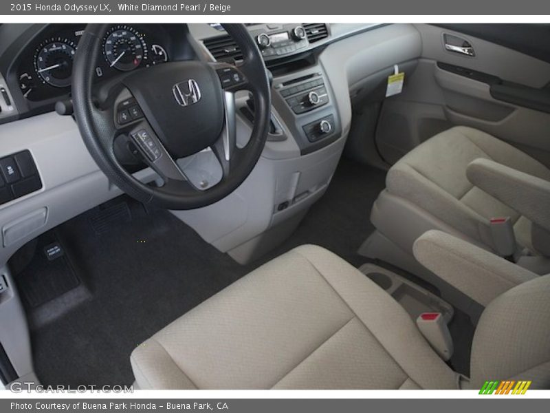 White Diamond Pearl / Beige 2015 Honda Odyssey LX