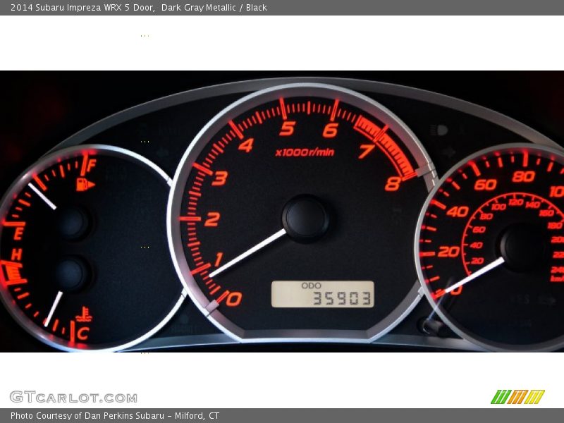 Dark Gray Metallic / Black 2014 Subaru Impreza WRX 5 Door