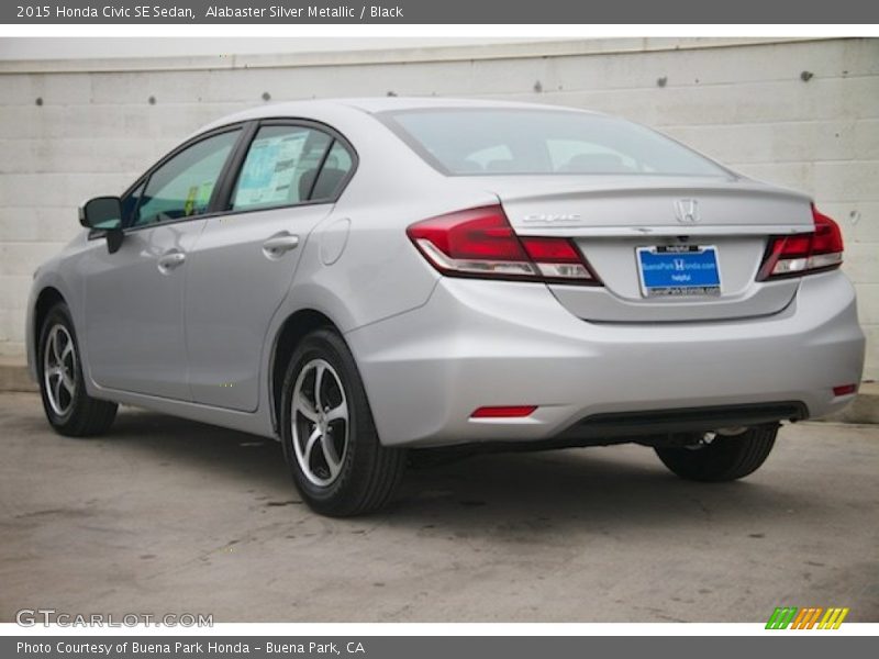 Alabaster Silver Metallic / Black 2015 Honda Civic SE Sedan