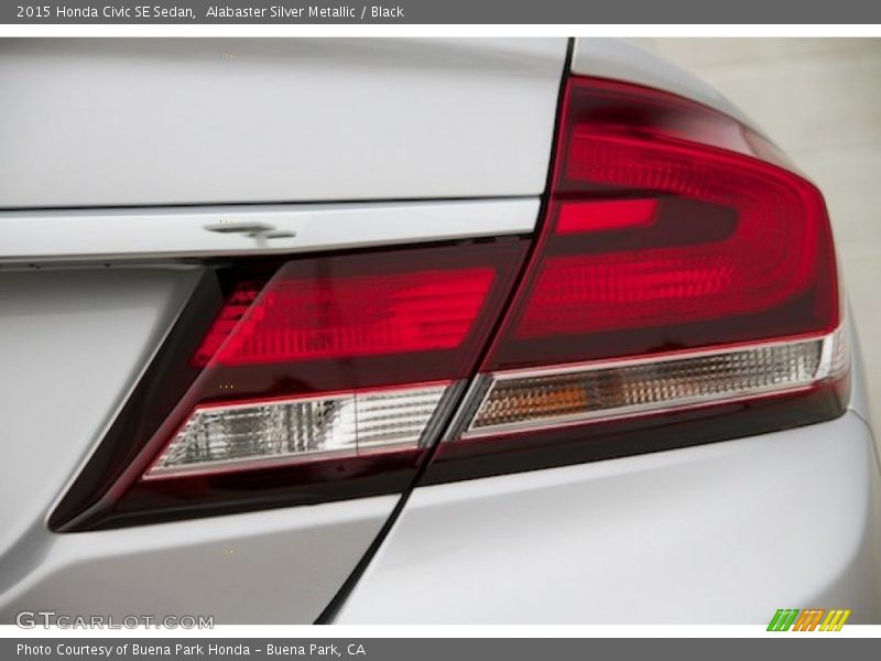 Alabaster Silver Metallic / Black 2015 Honda Civic SE Sedan