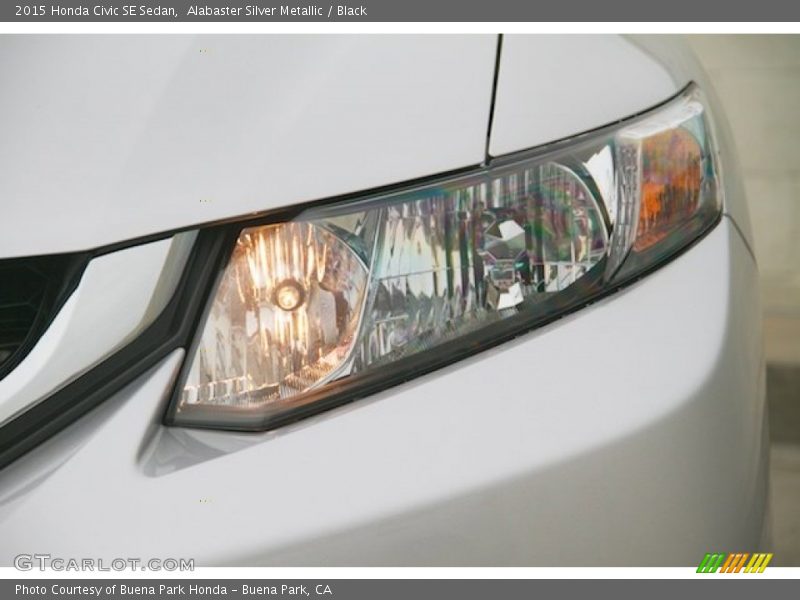 Alabaster Silver Metallic / Black 2015 Honda Civic SE Sedan
