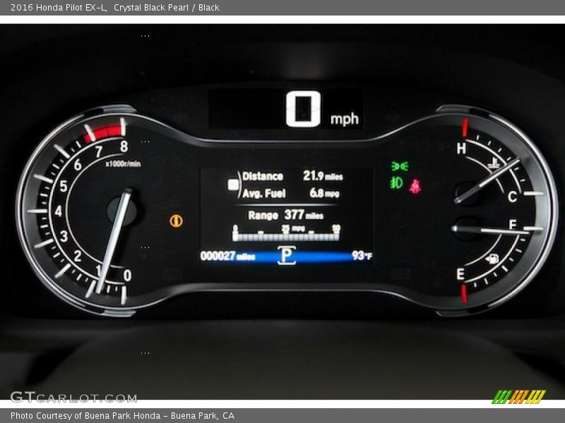 Crystal Black Pearl / Black 2016 Honda Pilot EX-L