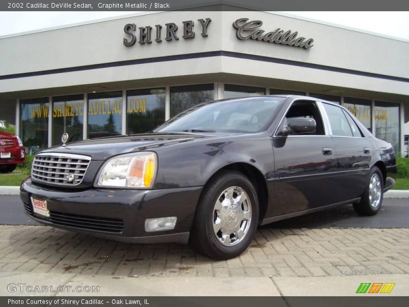 Graphite Metallic / Black 2002 Cadillac DeVille Sedan
