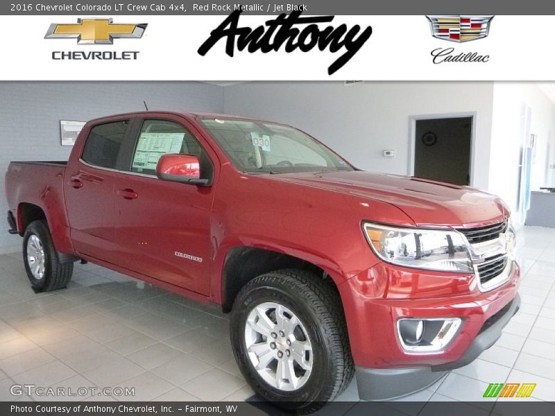 Red Rock Metallic / Jet Black 2016 Chevrolet Colorado LT Crew Cab 4x4