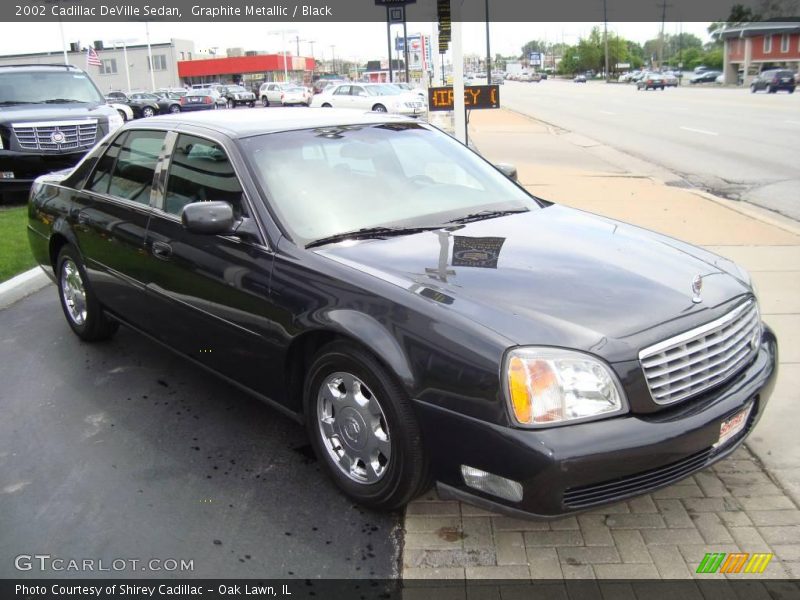 Graphite Metallic / Black 2002 Cadillac DeVille Sedan