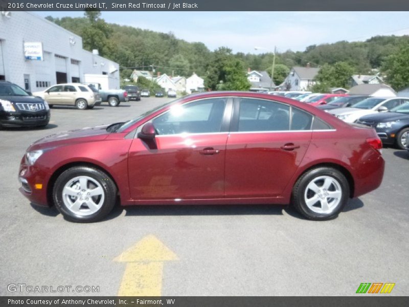 Siren Red Tintcoat / Jet Black 2016 Chevrolet Cruze Limited LT
