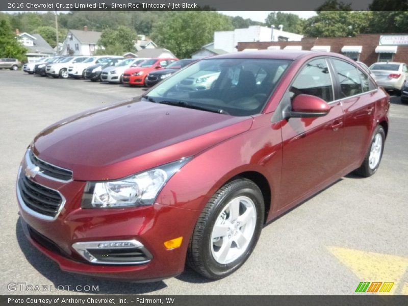 Siren Red Tintcoat / Jet Black 2016 Chevrolet Cruze Limited LT