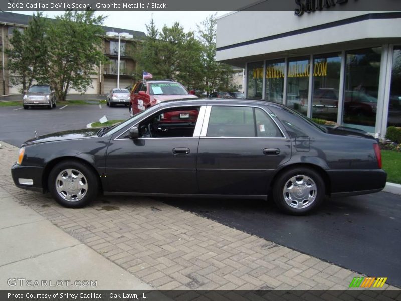 Graphite Metallic / Black 2002 Cadillac DeVille Sedan