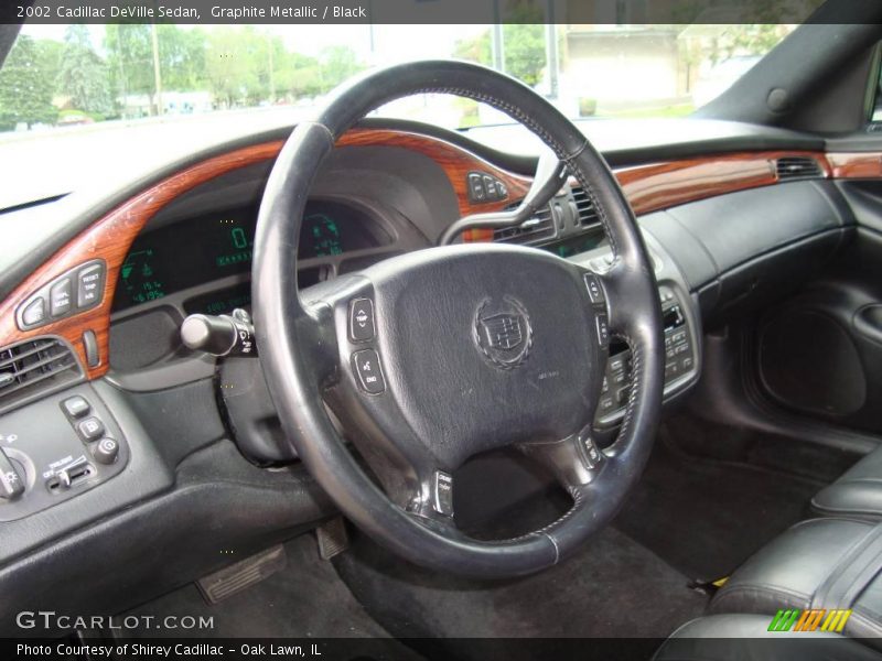Graphite Metallic / Black 2002 Cadillac DeVille Sedan