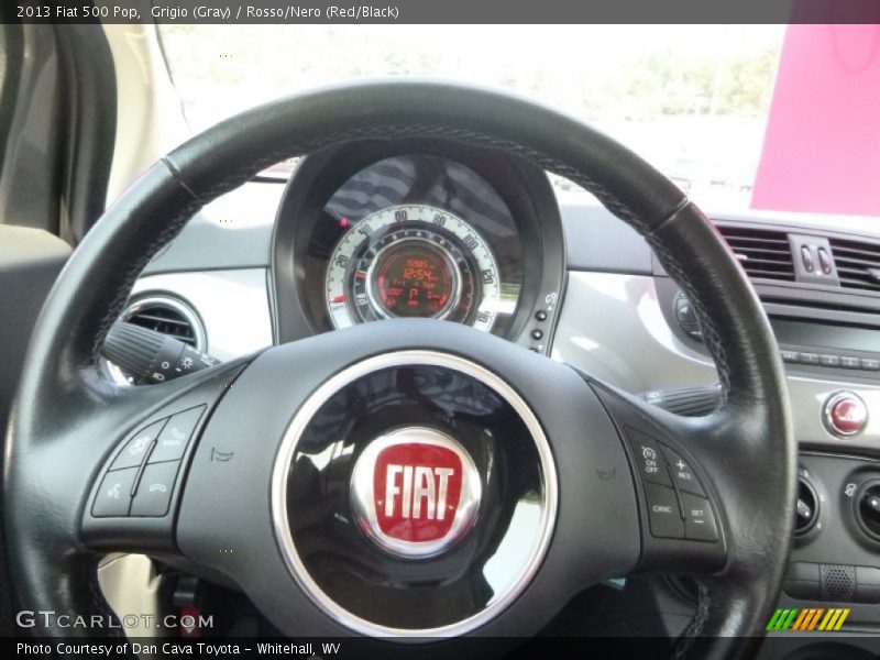 Grigio (Gray) / Rosso/Nero (Red/Black) 2013 Fiat 500 Pop