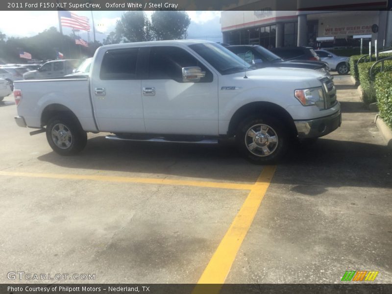 Oxford White / Steel Gray 2011 Ford F150 XLT SuperCrew