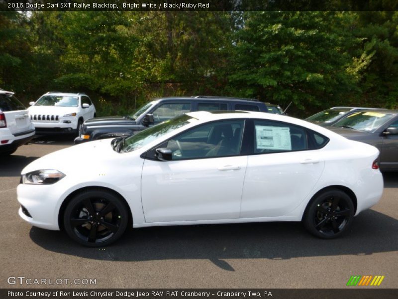 Bright White / Black/Ruby Red 2016 Dodge Dart SXT Rallye Blacktop