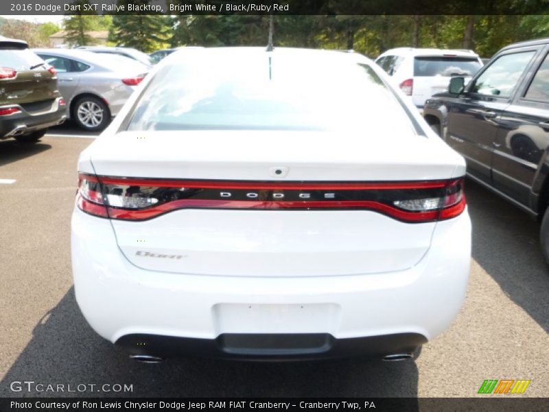 Bright White / Black/Ruby Red 2016 Dodge Dart SXT Rallye Blacktop