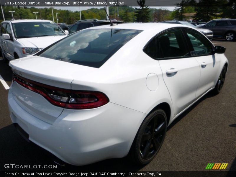 Bright White / Black/Ruby Red 2016 Dodge Dart SXT Rallye Blacktop