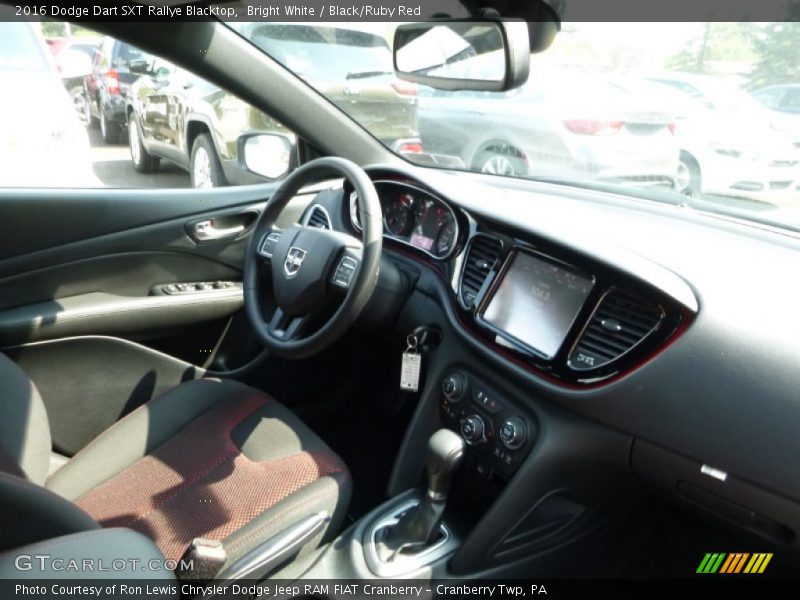Bright White / Black/Ruby Red 2016 Dodge Dart SXT Rallye Blacktop