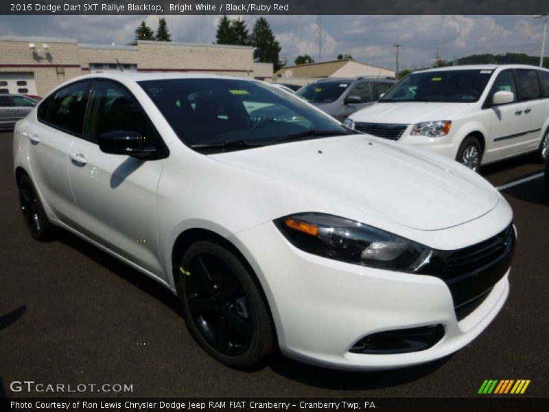 Bright White / Black/Ruby Red 2016 Dodge Dart SXT Rallye Blacktop