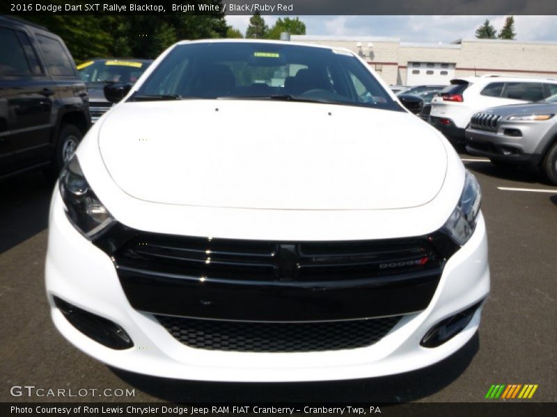 Bright White / Black/Ruby Red 2016 Dodge Dart SXT Rallye Blacktop