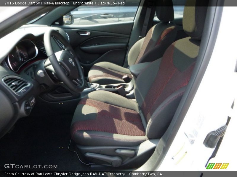 Bright White / Black/Ruby Red 2016 Dodge Dart SXT Rallye Blacktop