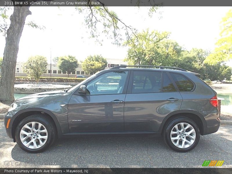 Platinum Gray Metallic / Black 2011 BMW X5 xDrive 35i