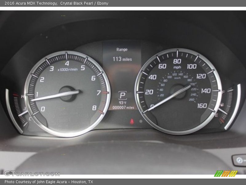 Crystal Black Pearl / Ebony 2016 Acura MDX Technology