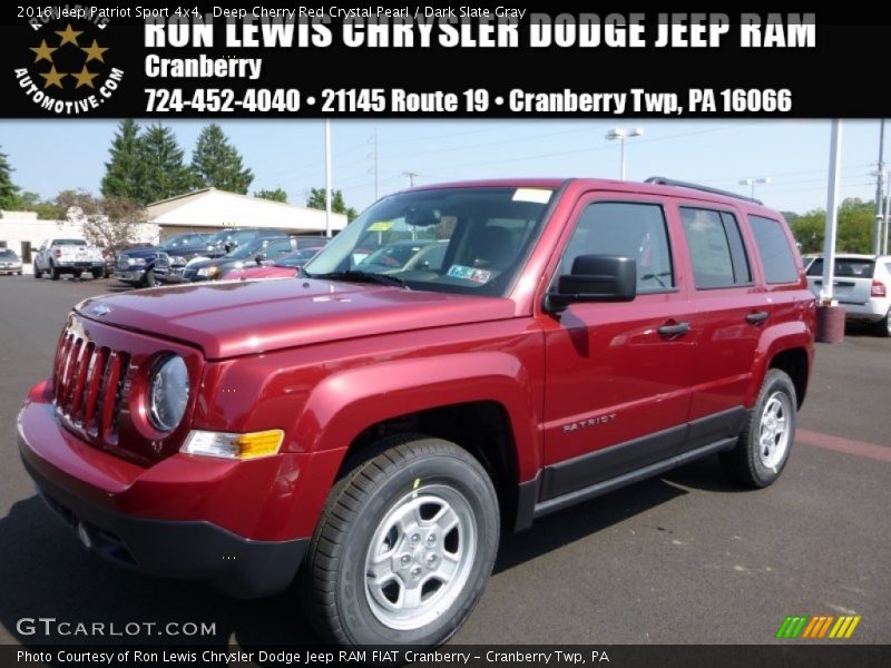 Deep Cherry Red Crystal Pearl / Dark Slate Gray 2016 Jeep Patriot Sport 4x4
