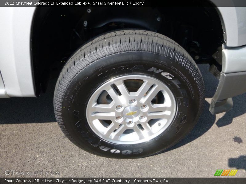 Sheer Silver Metallic / Ebony 2012 Chevrolet Colorado LT Extended Cab 4x4