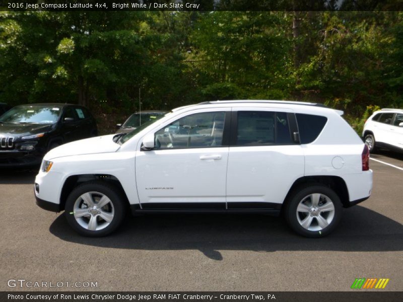 Bright White / Dark Slate Gray 2016 Jeep Compass Latitude 4x4