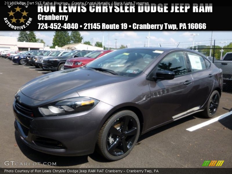 Granite Crystal Metallic / Black/Light Tungsten 2016 Dodge Dart SXT Rallye Blacktop