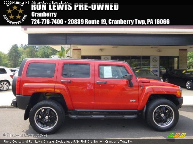 Victory Red / Ebony Black 2006 Hummer H3