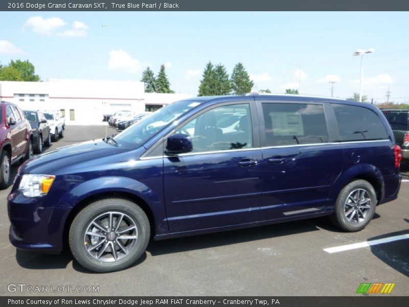 True Blue Pearl / Black 2016 Dodge Grand Caravan SXT