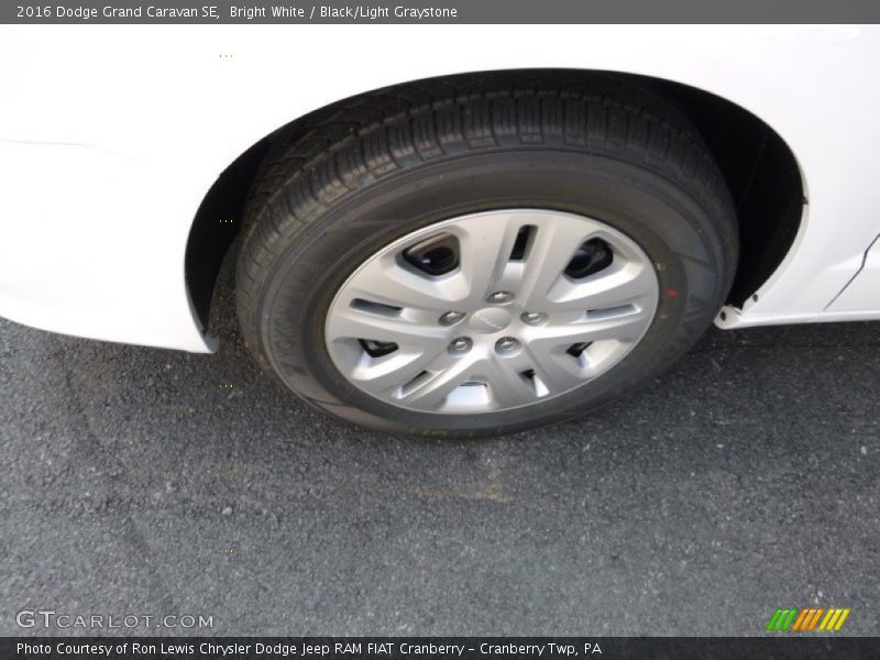 Bright White / Black/Light Graystone 2016 Dodge Grand Caravan SE