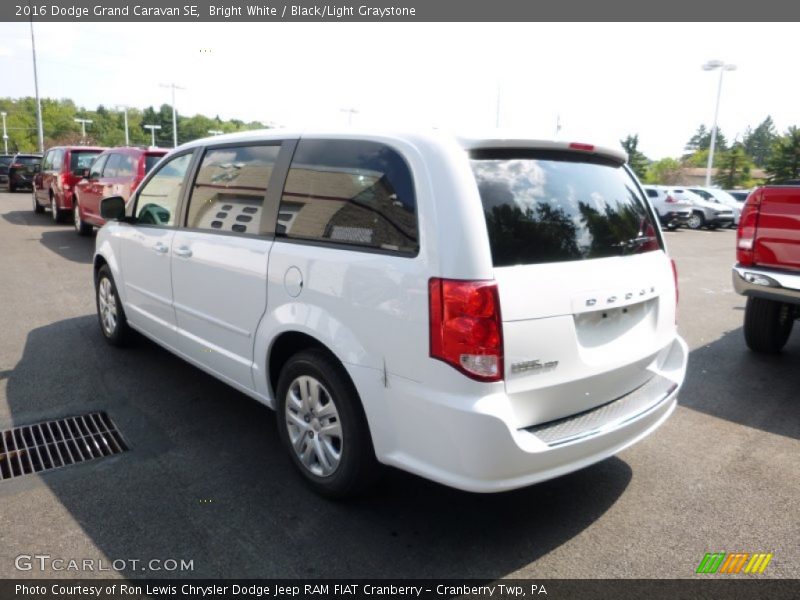 Bright White / Black/Light Graystone 2016 Dodge Grand Caravan SE