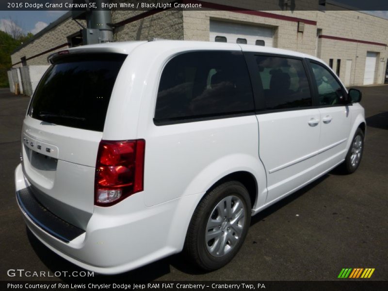 Bright White / Black/Light Graystone 2016 Dodge Grand Caravan SE