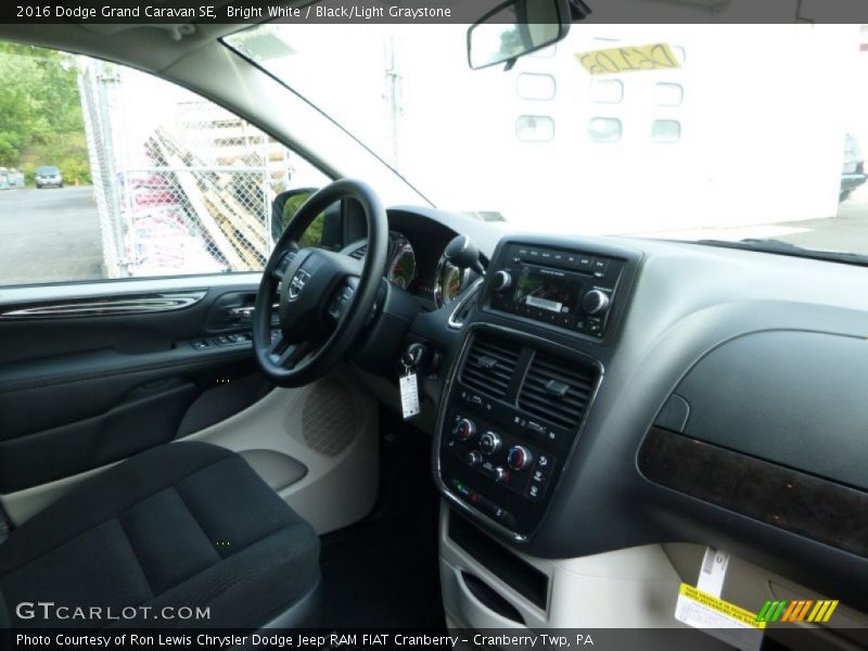 Bright White / Black/Light Graystone 2016 Dodge Grand Caravan SE