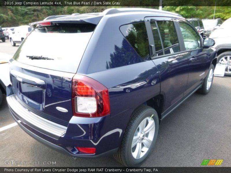True Blue Pearl / Dark Slate Gray 2016 Jeep Compass Latitude 4x4