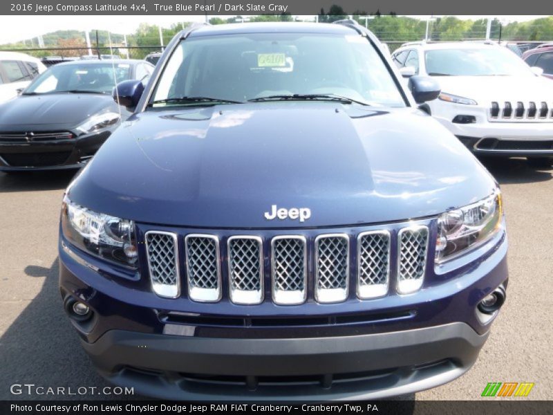 True Blue Pearl / Dark Slate Gray 2016 Jeep Compass Latitude 4x4