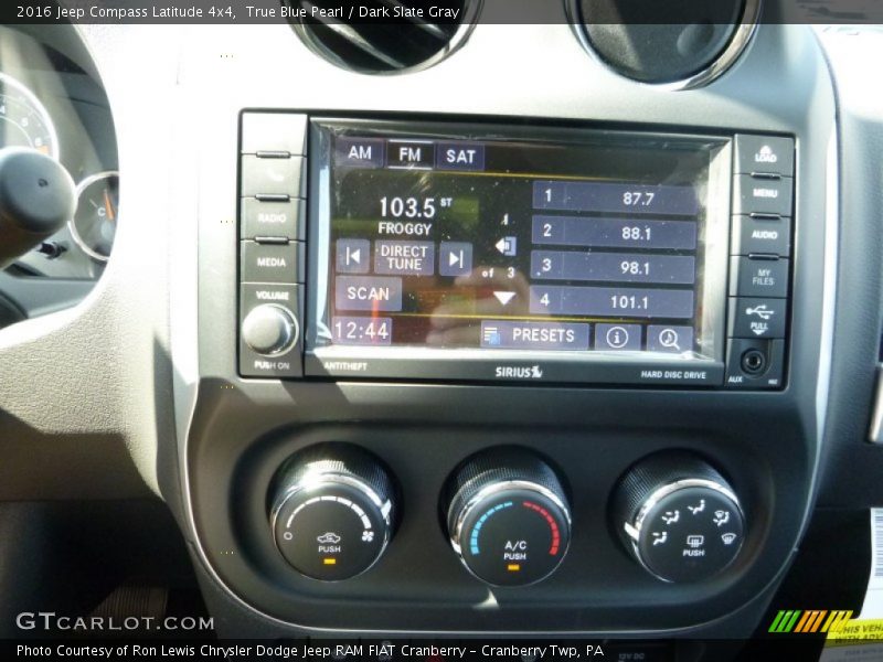 True Blue Pearl / Dark Slate Gray 2016 Jeep Compass Latitude 4x4
