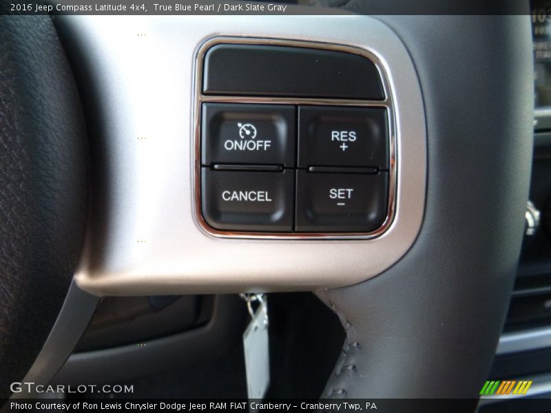 True Blue Pearl / Dark Slate Gray 2016 Jeep Compass Latitude 4x4
