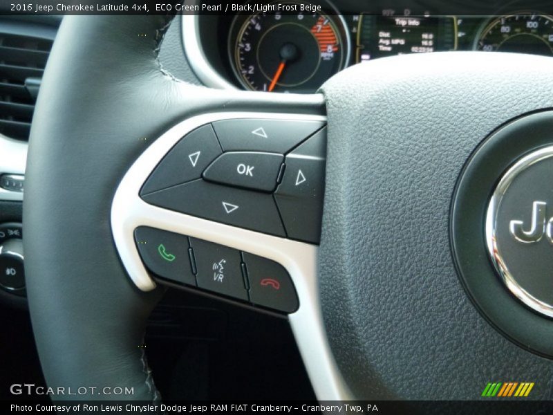 ECO Green Pearl / Black/Light Frost Beige 2016 Jeep Cherokee Latitude 4x4
