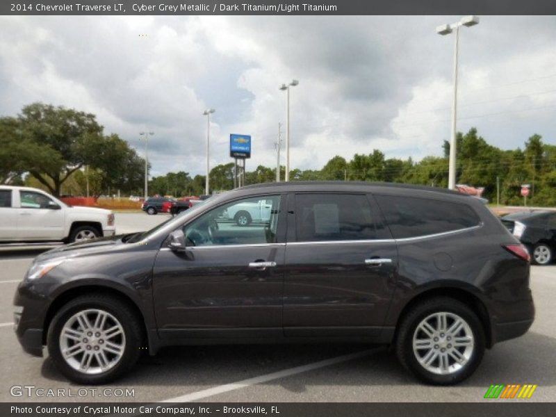 Cyber Grey Metallic / Dark Titanium/Light Titanium 2014 Chevrolet Traverse LT