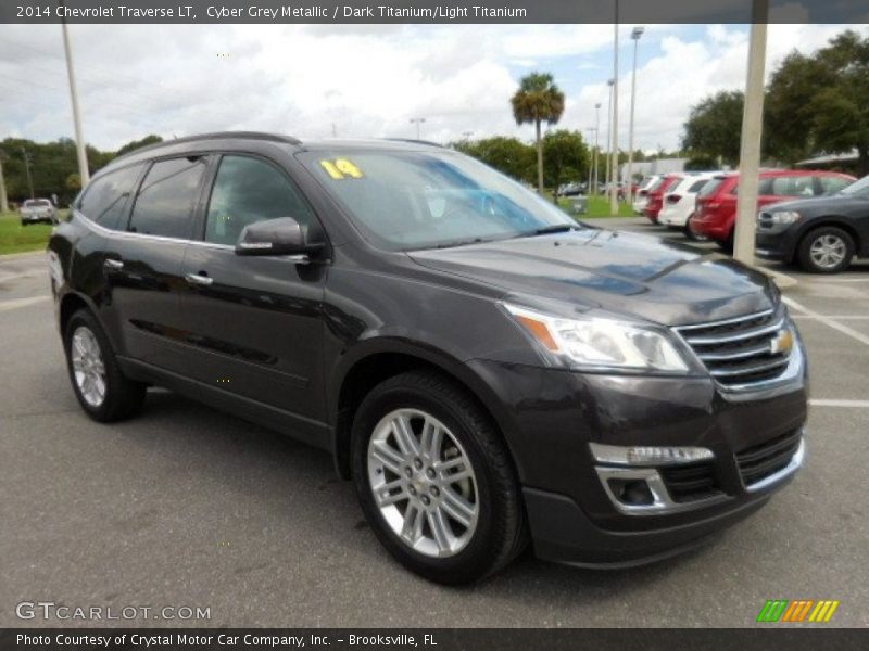 Cyber Grey Metallic / Dark Titanium/Light Titanium 2014 Chevrolet Traverse LT