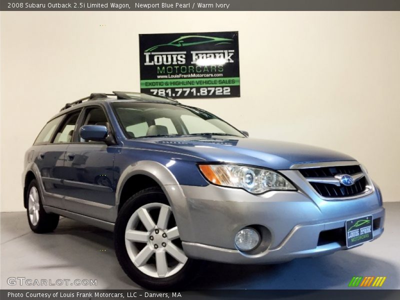 Newport Blue Pearl / Warm Ivory 2008 Subaru Outback 2.5i Limited Wagon