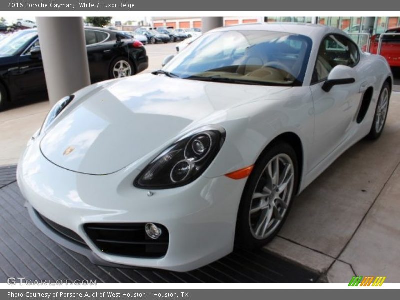 White / Luxor Beige 2016 Porsche Cayman