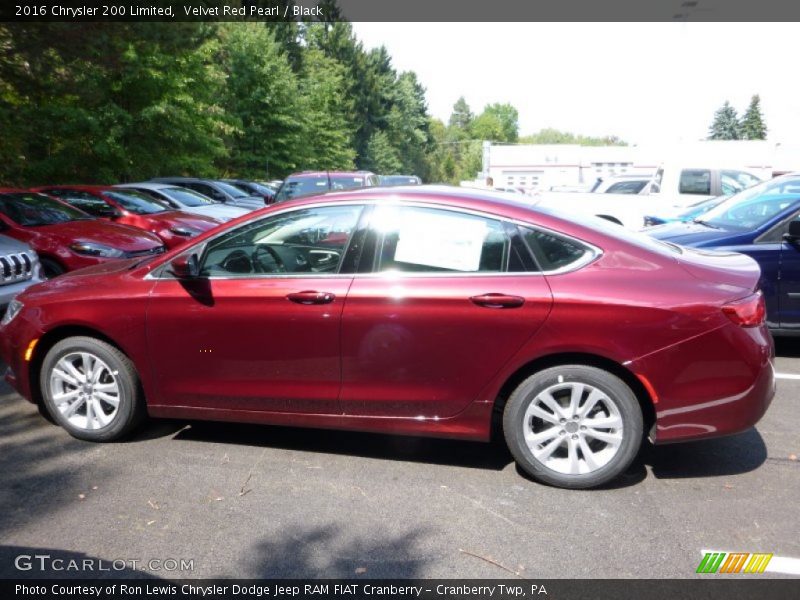 Velvet Red Pearl / Black 2016 Chrysler 200 Limited