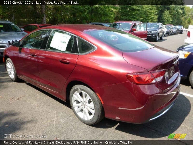 Velvet Red Pearl / Black 2016 Chrysler 200 Limited