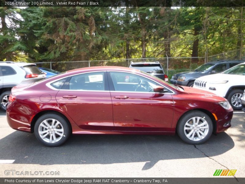 Velvet Red Pearl / Black 2016 Chrysler 200 Limited