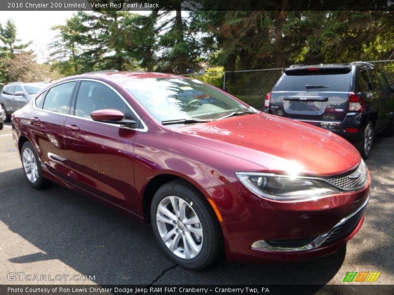 Velvet Red Pearl / Black 2016 Chrysler 200 Limited