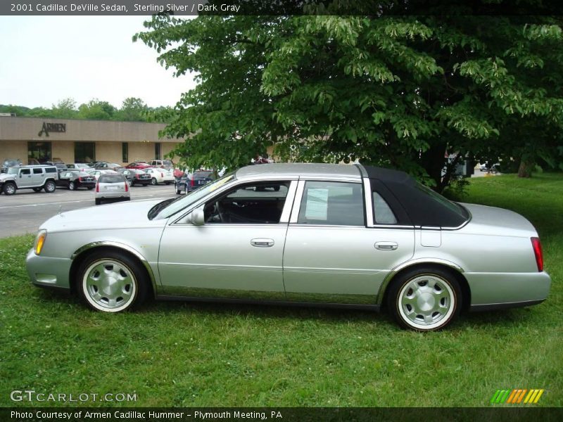 Sterling Silver / Dark Gray 2001 Cadillac DeVille Sedan