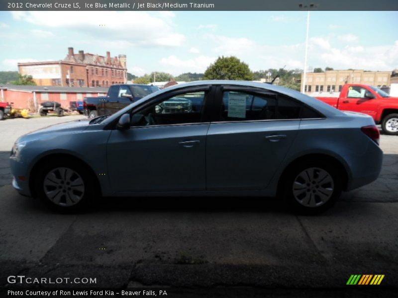 Ice Blue Metallic / Jet Black/Medium Titanium 2012 Chevrolet Cruze LS